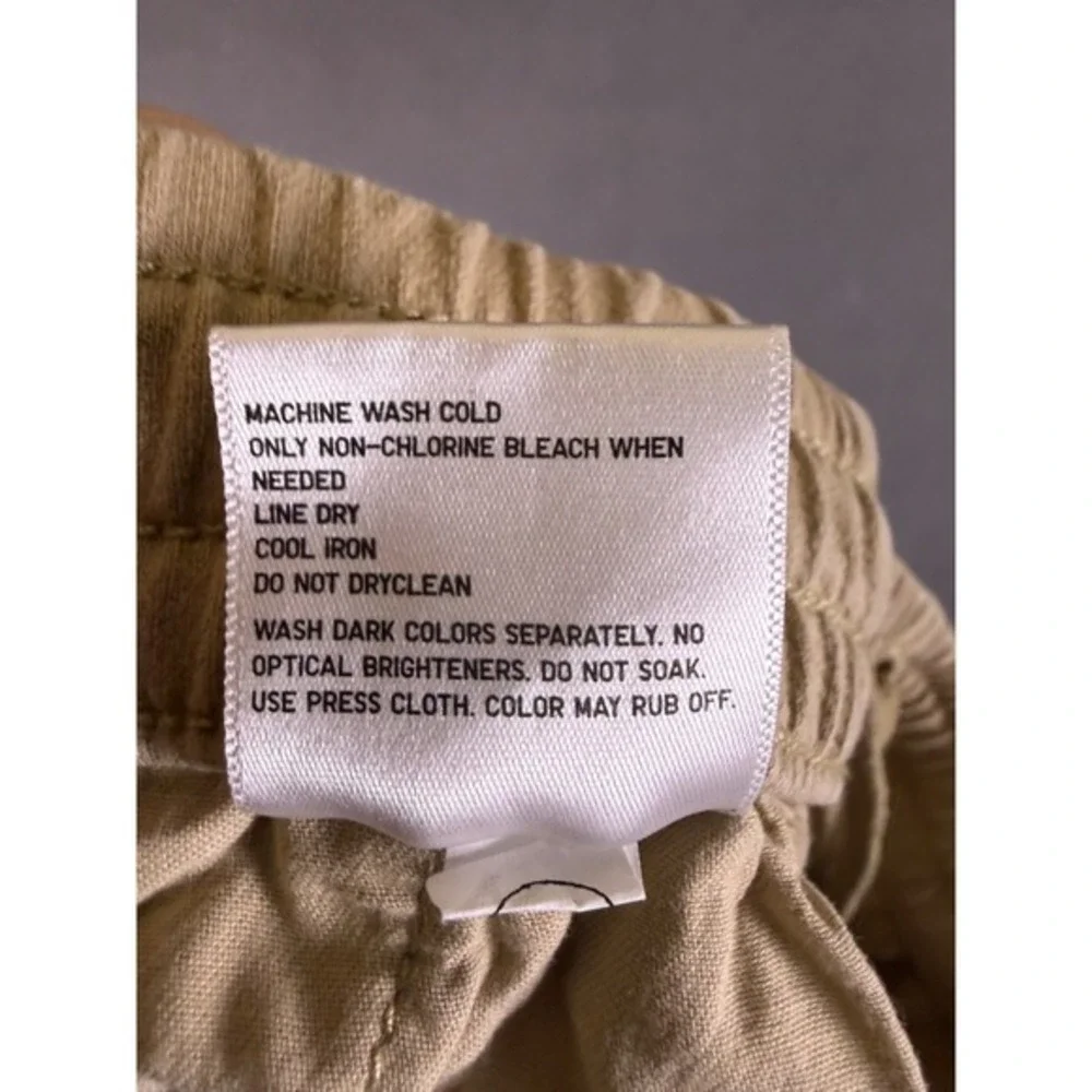 Uniqlo Pants Men 27-30‎ Lightweight Tan Chino Elastic Waist Straight Read!